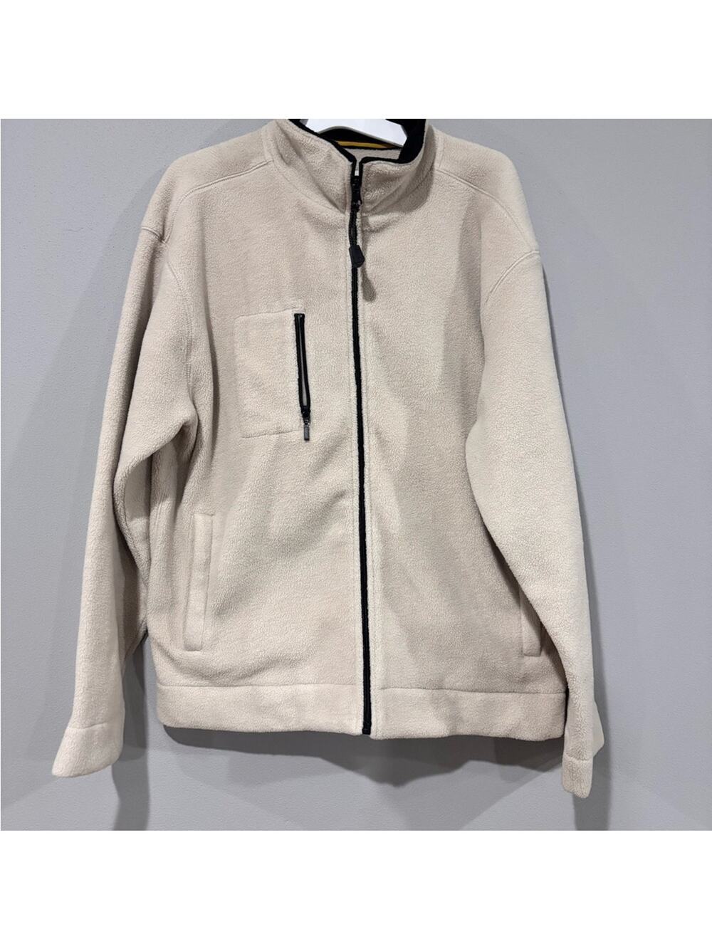 EP Pro Men's Cream Zip-Up Sweater